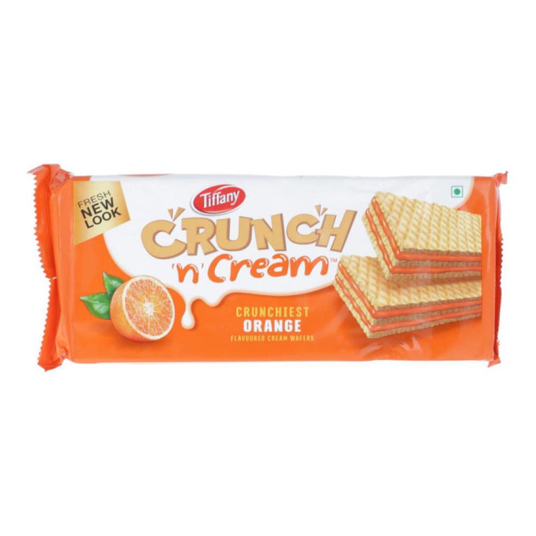 TIFFANY WAFERS CRUNCH N CREAM ORANGE 153G